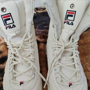 White fila boots SOLD SOLD